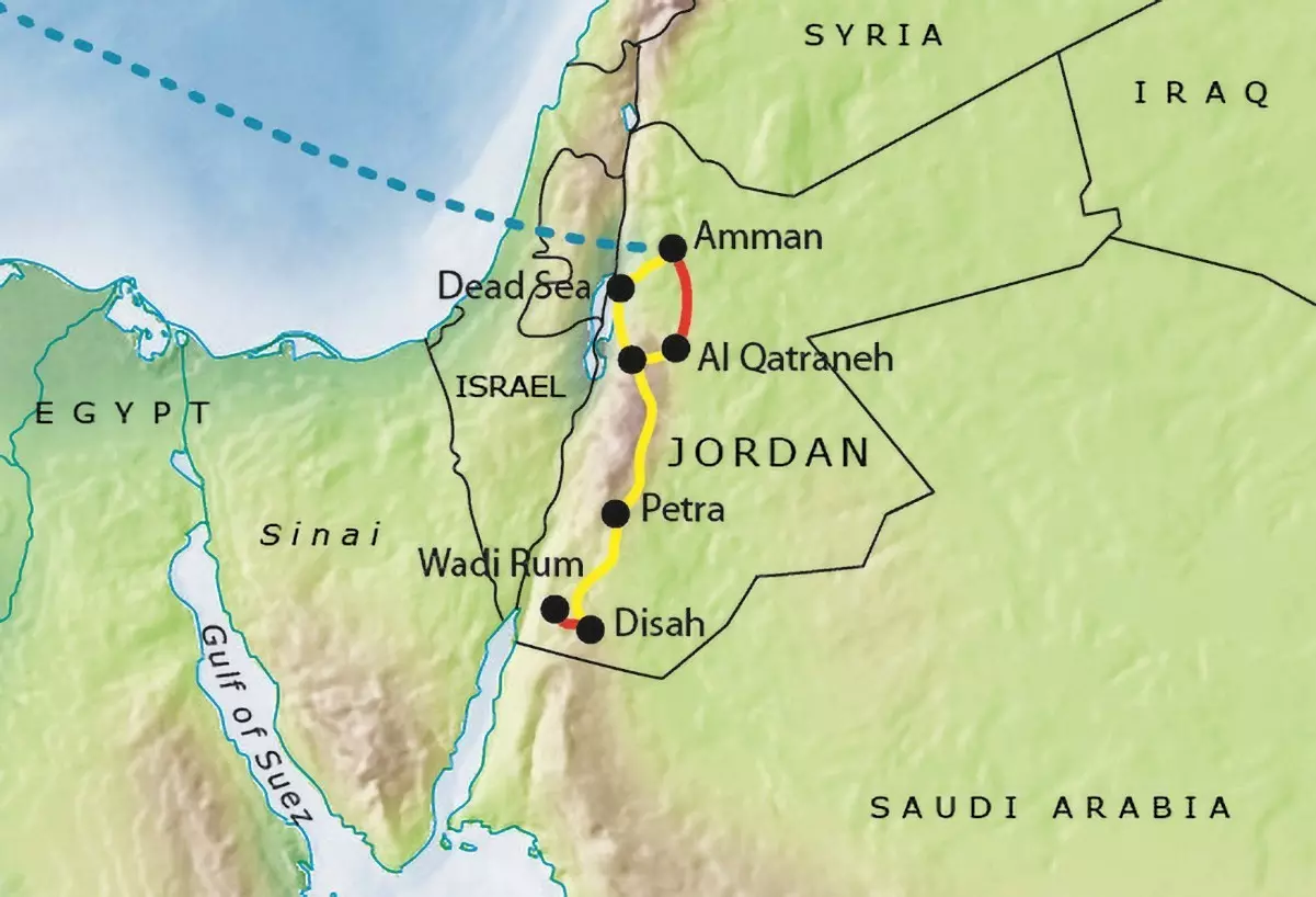 Tour route map Map