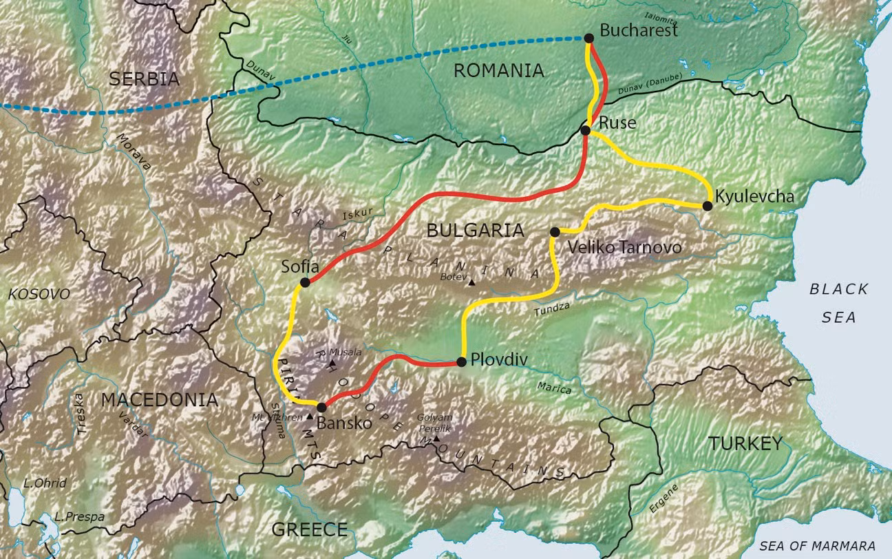 Tour route map Map