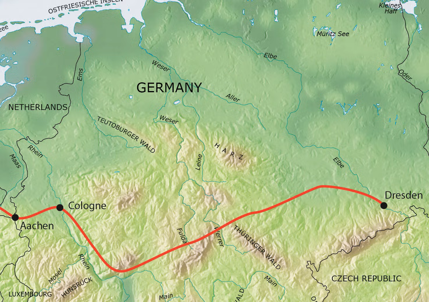 Tour route map Map