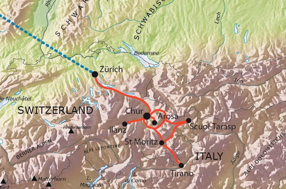 Tour route map Map