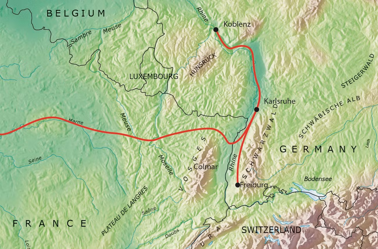 Tour route map Map