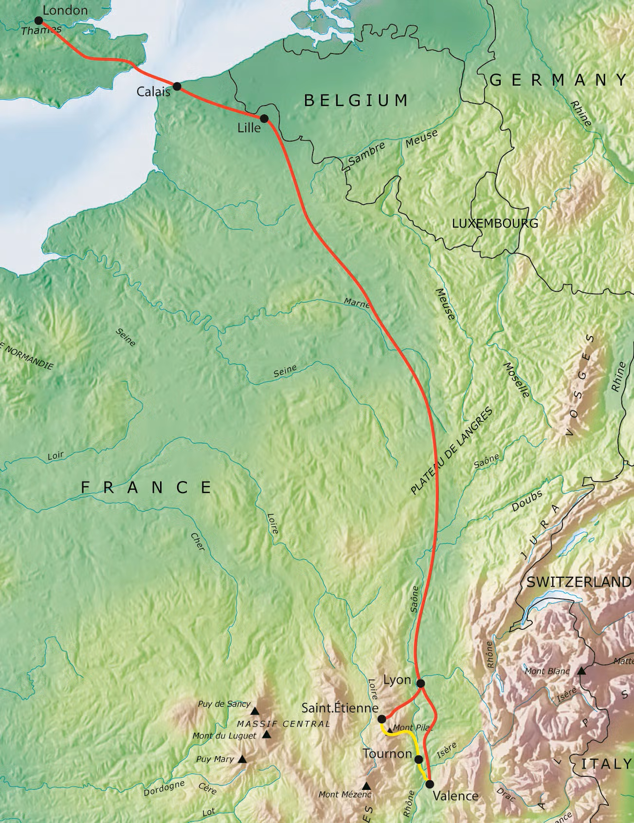 Tour route map Map