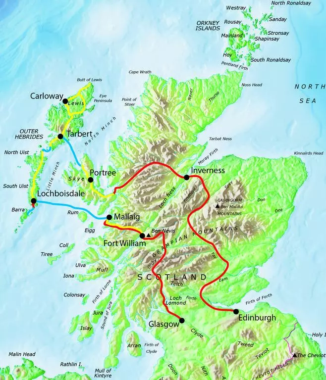 Tour route map Map